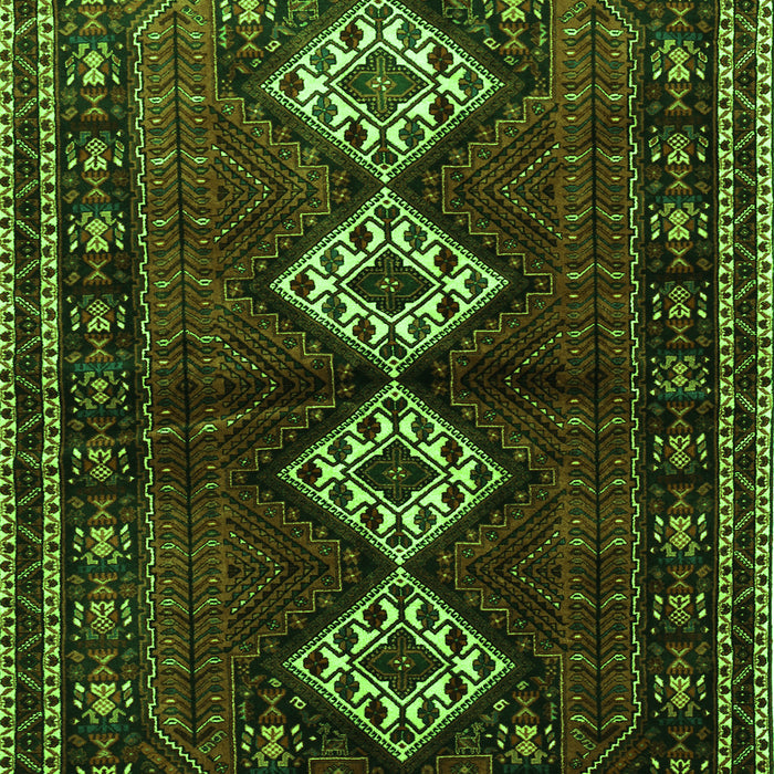 Serging Thickness of Machine Washable Persian Green Traditional Area Rugs, wshtr642grn