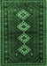 Machine Washable Persian Emerald Green Traditional Area Rugs, wshtr642emgrn