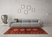 Machine Washable Persian Orange Traditional Area Rugs in a Living Room, wshtr642org