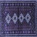 Square Persian Blue Traditional Rug, tr642blu