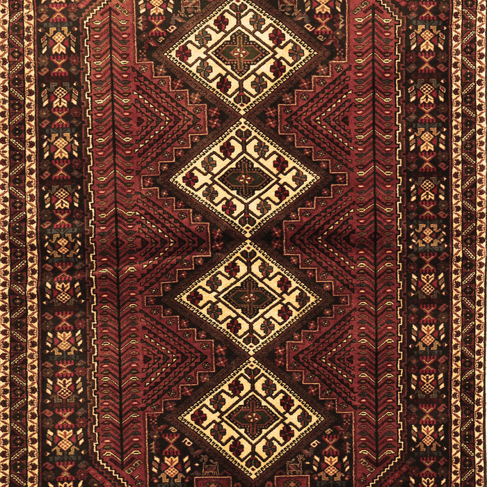 Machine Washable Persian Brown Traditional Rug, wshtr642brn