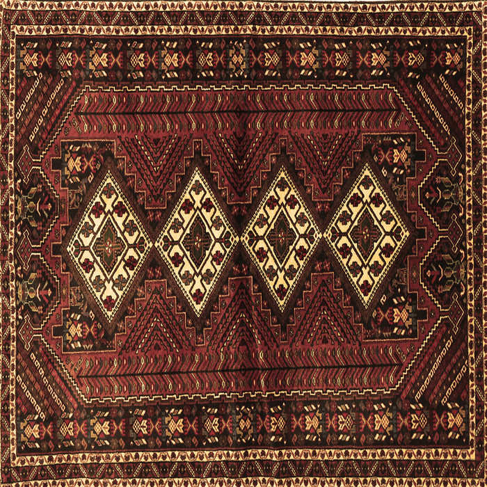 Square Machine Washable Persian Brown Traditional Rug, wshtr642brn