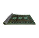 Sideview of Persian Turquoise Traditional Rug, tr642turq