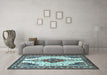 Machine Washable Persian Light Blue Traditional Rug in a Living Room, wshtr643lblu