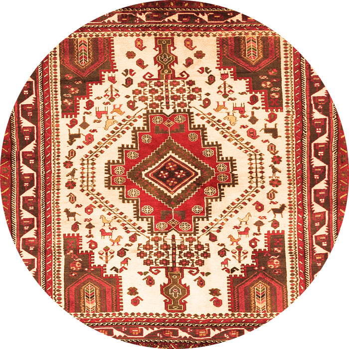 Square Persian Orange Traditional Rug, tr643org
