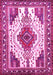 Machine Washable Persian Pink Traditional Rug, wshtr643pnk