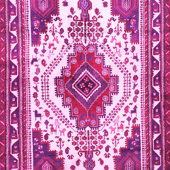 Machine Washable Persian Pink Traditional Rug, wshtr643pnk
