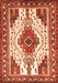 Serging Thickness of Machine Washable Persian Orange Traditional Area Rugs, wshtr643org