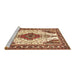 Sideview of Machine Washable Persian Brown Traditional Rug, wshtr643brn