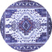 Round Persian Blue Traditional Rug, tr643blu
