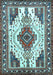 Machine Washable Persian Light Blue Traditional Rug, wshtr643lblu