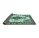 Sideview of Persian Turquoise Traditional Rug, tr643turq