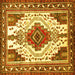 Square Persian Yellow Traditional Rug, tr643yw