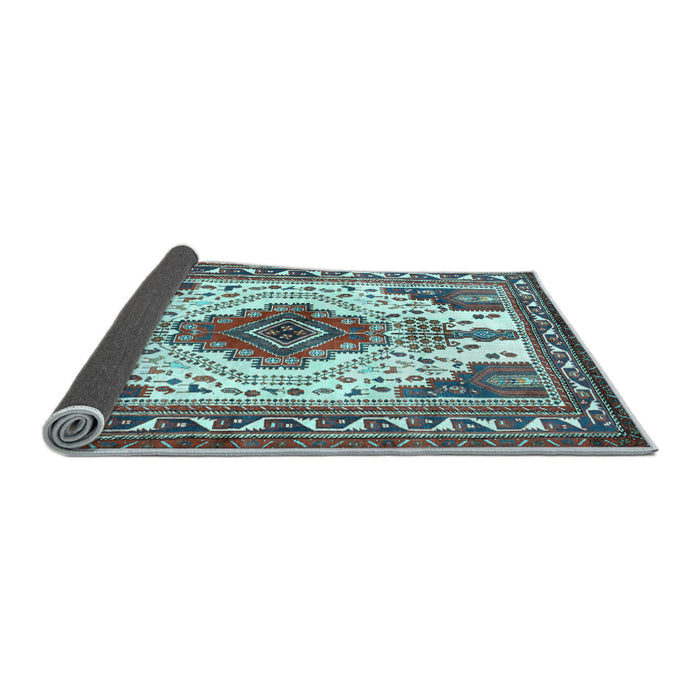 Sideview of Persian Light Blue Traditional Rug, tr643lblu
