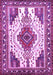 Machine Washable Persian Purple Traditional Area Rugs, wshtr643pur