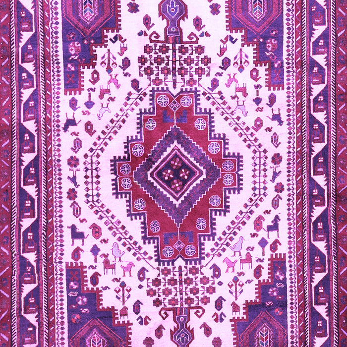Machine Washable Persian Purple Traditional Area Rugs, wshtr643pur