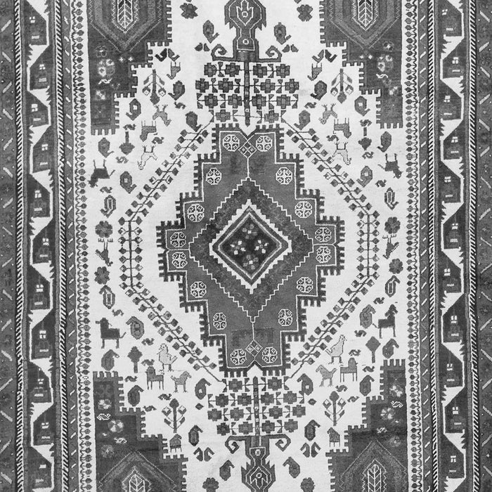 Serging Thickness of Machine Washable Persian Gray Traditional Rug, wshtr643gry