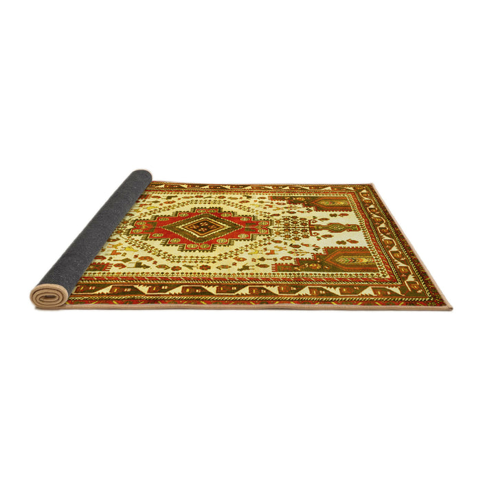 Sideview of Persian Yellow Traditional Rug, tr643yw