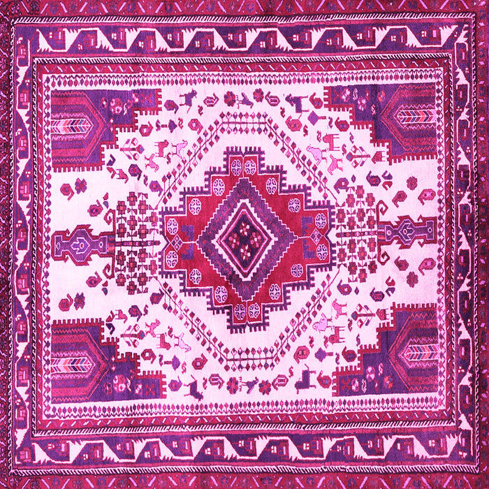 Square Persian Pink Traditional Rug, tr643pnk