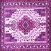 Square Machine Washable Persian Purple Traditional Area Rugs, wshtr643pur