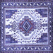 Square Machine Washable Persian Blue Traditional Rug, wshtr643blu