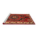 Sideview of Machine Washable Traditional Red Rug, wshtr644