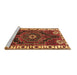 Sideview of Machine Washable Persian Brown Traditional Rug, wshtr644brn