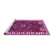 Sideview of Machine Washable Persian Purple Traditional Area Rugs, wshtr644pur