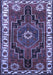 Machine Washable Persian Blue Traditional Rug, wshtr644blu