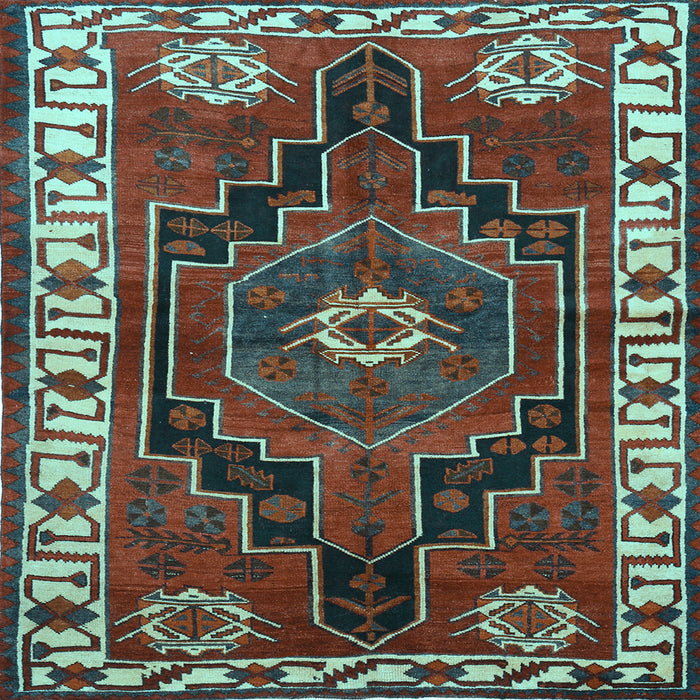 Square Persian Light Blue Traditional Rug, tr644lblu