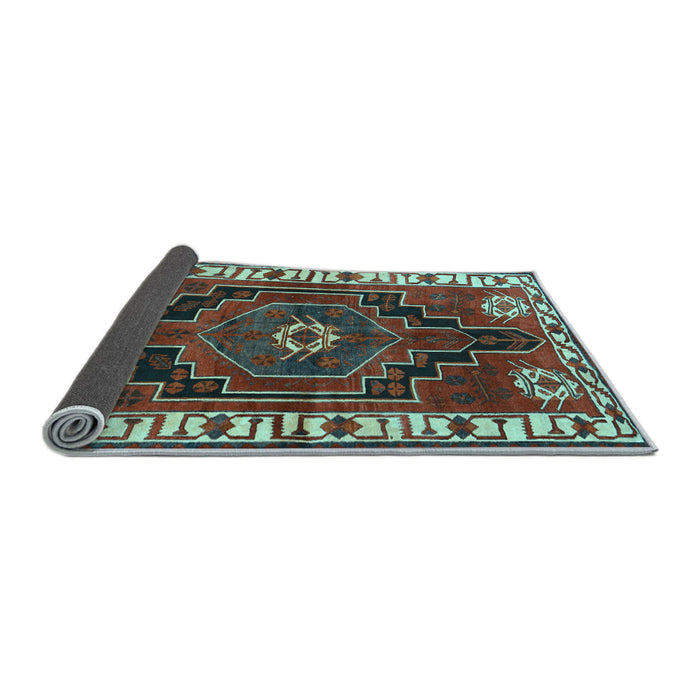 Sideview of Persian Light Blue Traditional Rug, tr644lblu