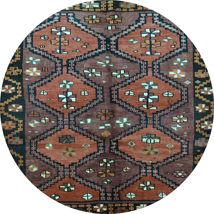 Round Persian Light Blue Traditional Rug, tr645lblu