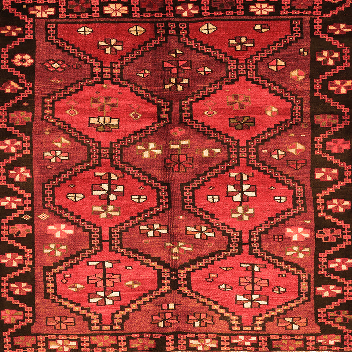 Serging Thickness of Persian Orange Traditional Rug, tr645org