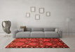 Machine Washable Persian Orange Traditional Area Rugs in a Living Room, wshtr645org