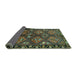 Sideview of Persian Turquoise Traditional Rug, tr645turq