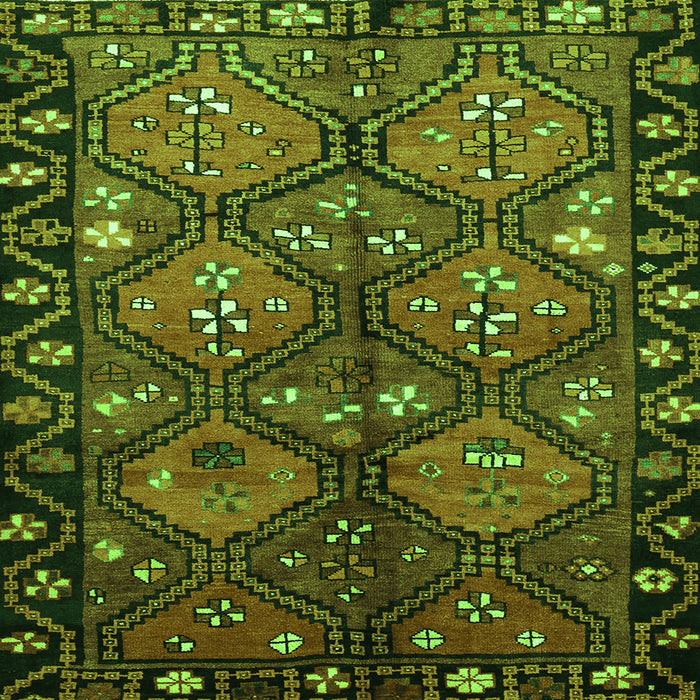 Serging Thickness of Persian Green Traditional Rug, tr645grn