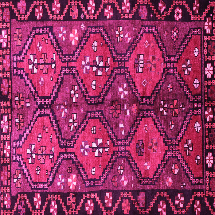Square Machine Washable Persian Pink Traditional Rug, wshtr645pnk