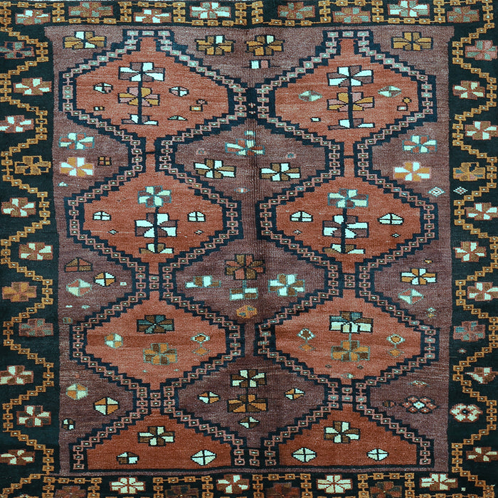 Square Machine Washable Persian Light Blue Traditional Rug, wshtr645lblu