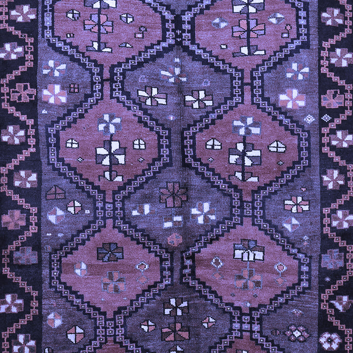 Machine Washable Persian Blue Traditional Rug, wshtr645blu