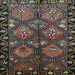 Square Persian Light Blue Traditional Rug, tr645lblu