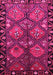 Machine Washable Persian Pink Traditional Rug, wshtr645pnk