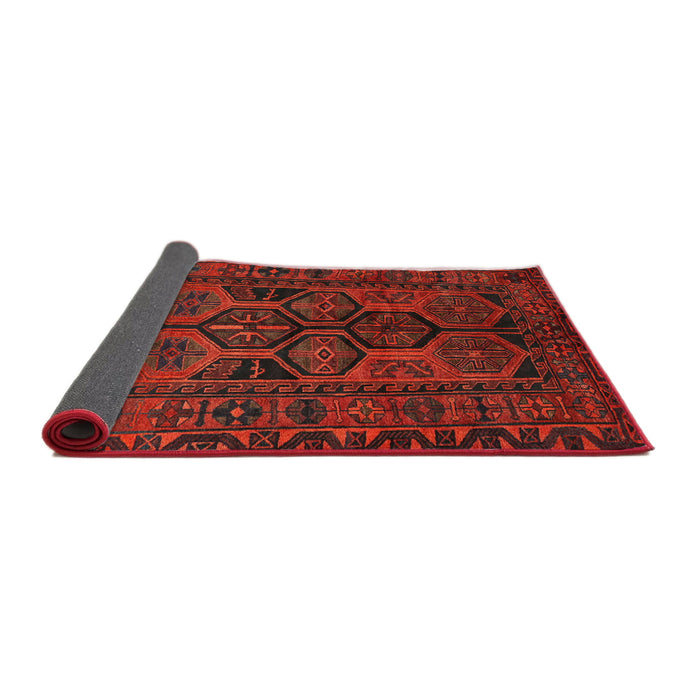Sideview of Traditional Brown Red Persian Rug, tr646