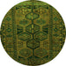 Machine Washable Persian Green Traditional Area Rugs, wshtr646grn