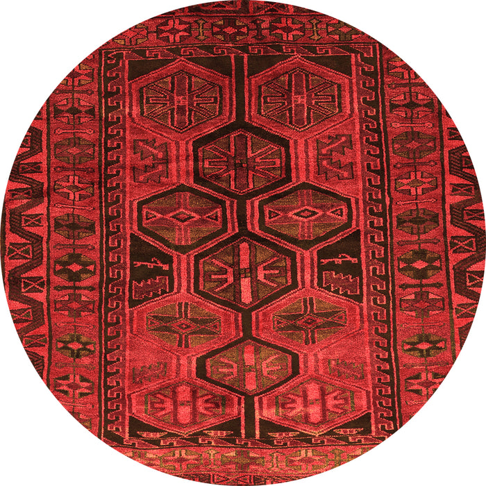 Square Persian Orange Traditional Rug, tr646org