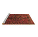 Sideview of Machine Washable Persian Brown Traditional Rug, wshtr646brn