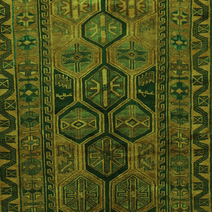 Serging Thickness of Machine Washable Persian Green Traditional Area Rugs, wshtr646grn