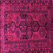 Square Persian Pink Traditional Rug, tr646pnk