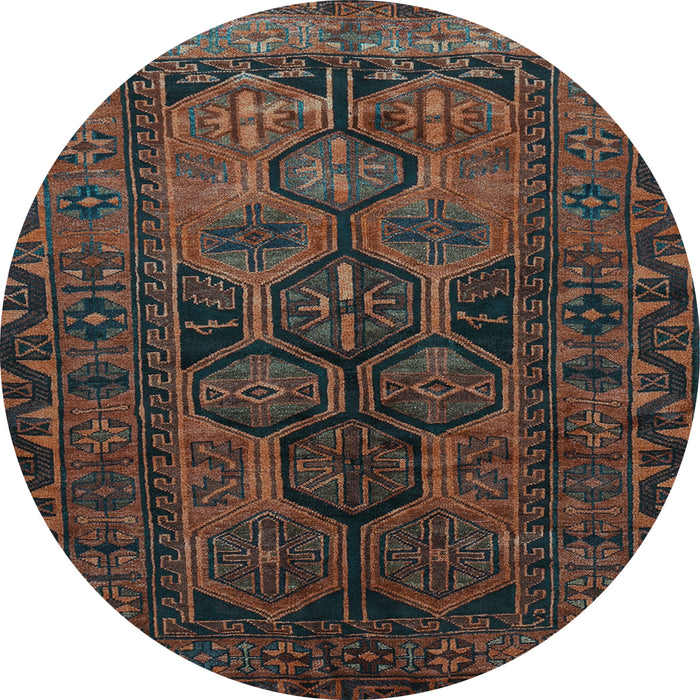 Round Persian Light Blue Traditional Rug, tr646lblu