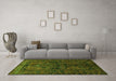 Machine Washable Persian Green Traditional Area Rugs in a Living Room,, wshtr646grn