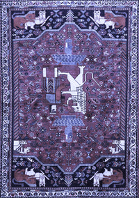 Animal Blue Traditional Rug, tr647blu